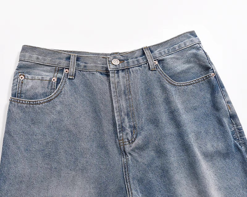 SPLICING PATCH JEANS
