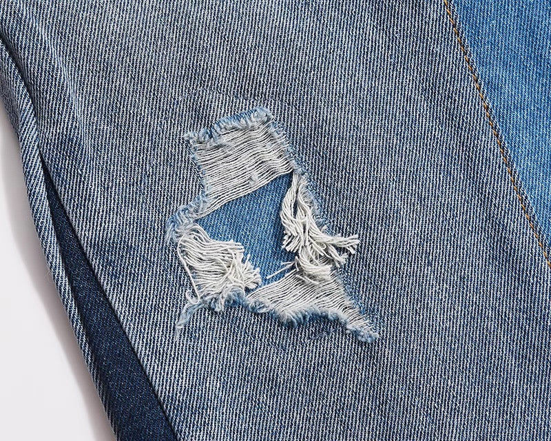 SPLICING PATCH JEANS