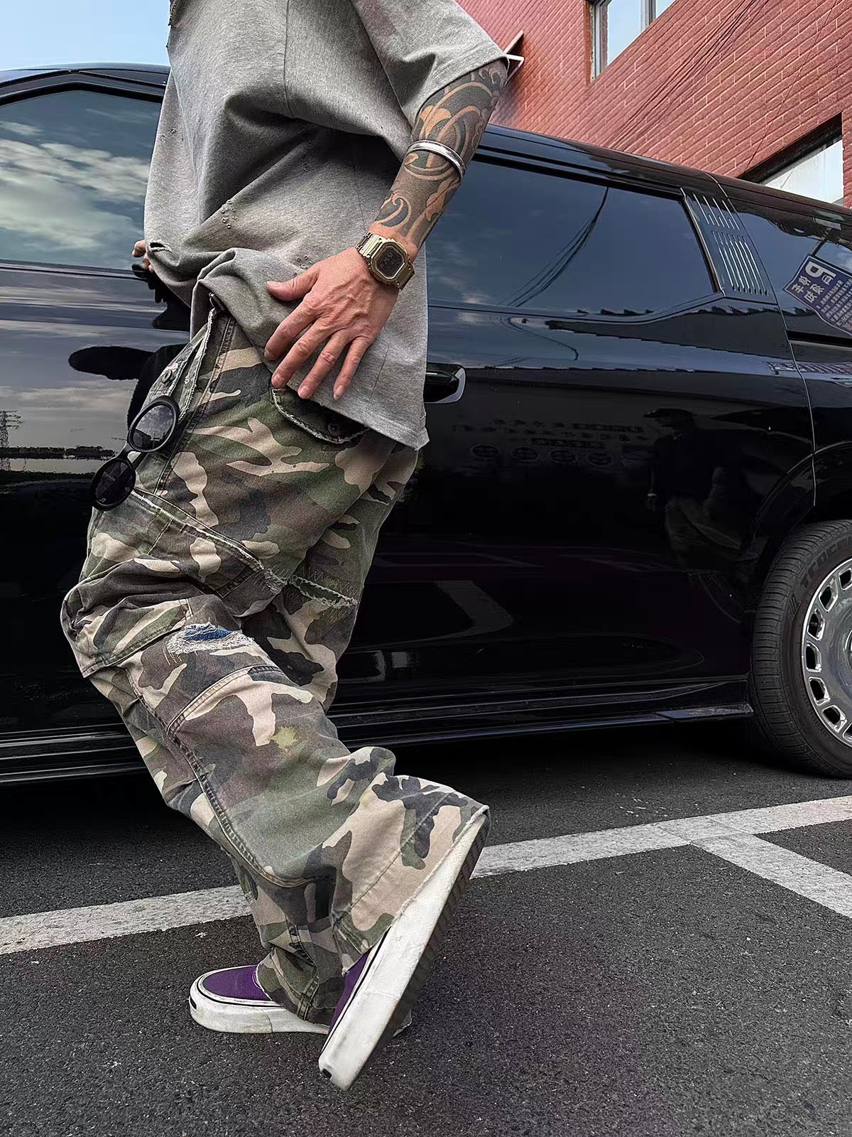 WASHED CRANE PANTS