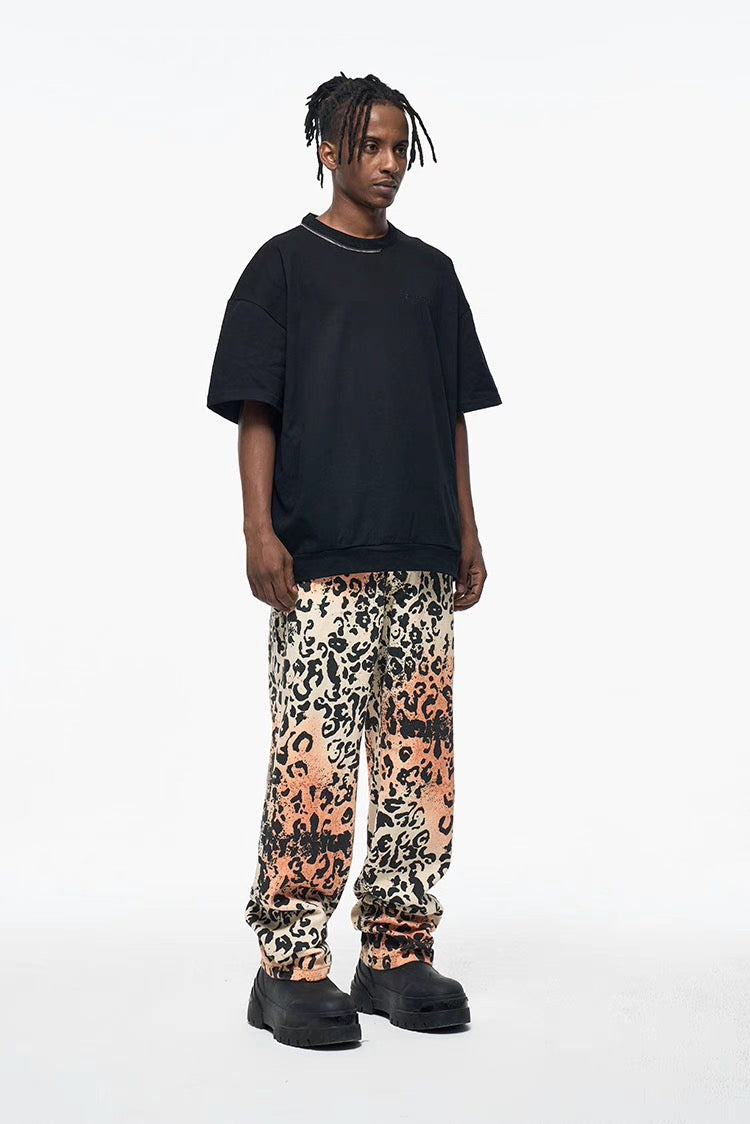 LEOPARD LOSE DENIM