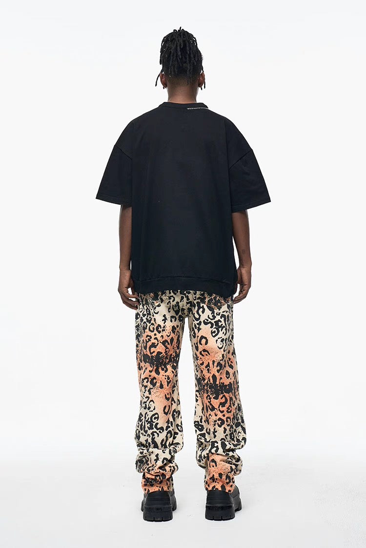 LEOPARD LOSE DENIM