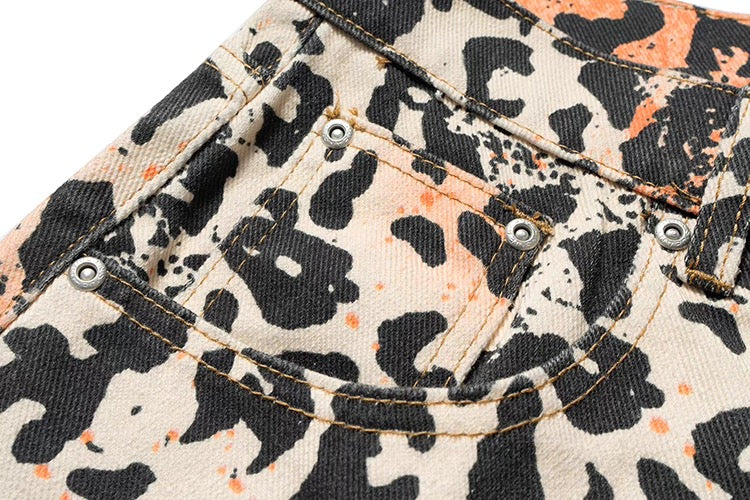 LEOPARD LOSE DENIM