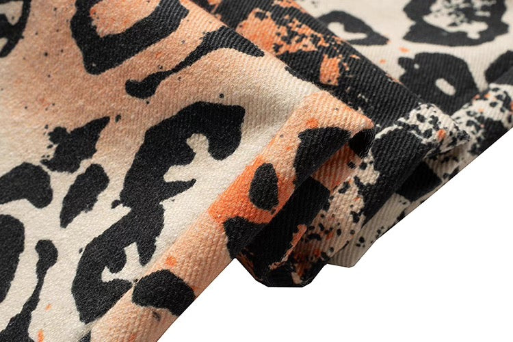 LEOPARD LOSE DENIM