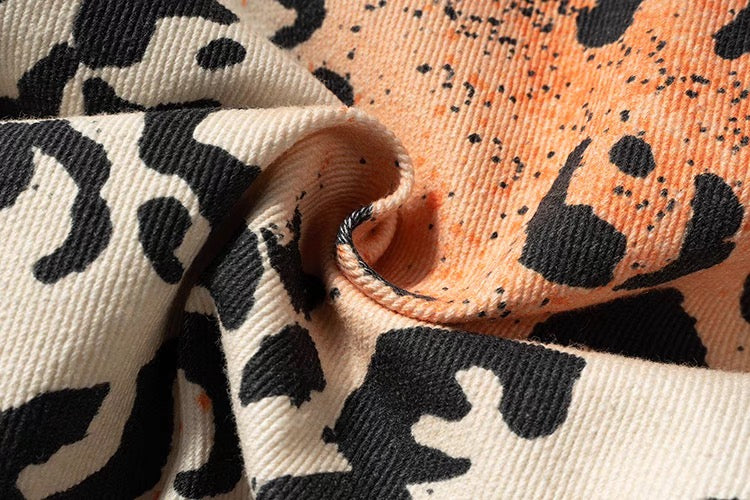 LEOPARD LOSE DENIM
