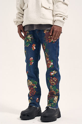 FLOWER PRINTET PANTS