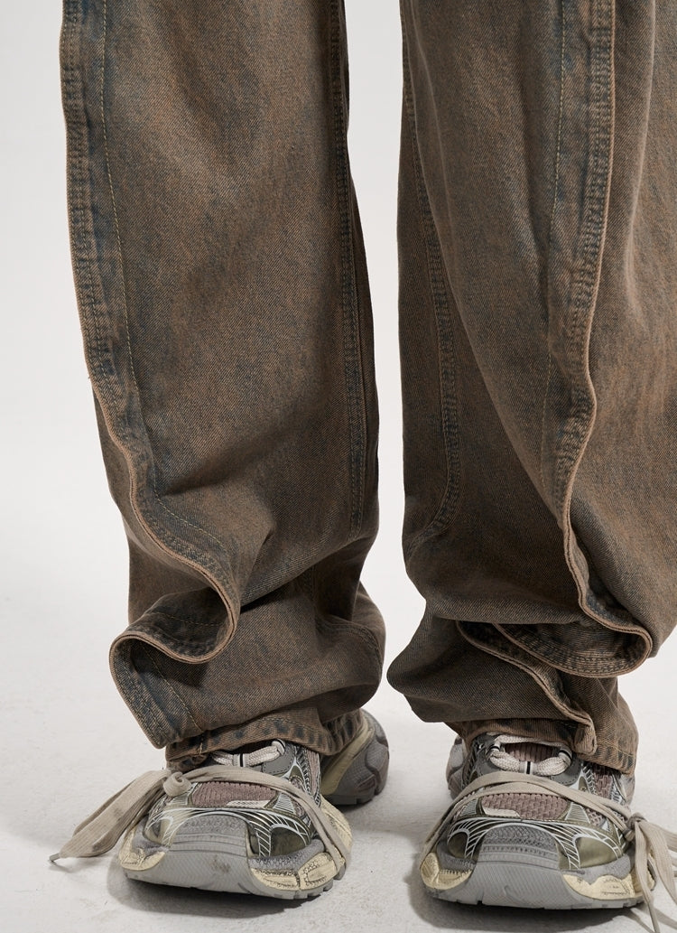 DOUBLE LAYERED DENIM PANTS