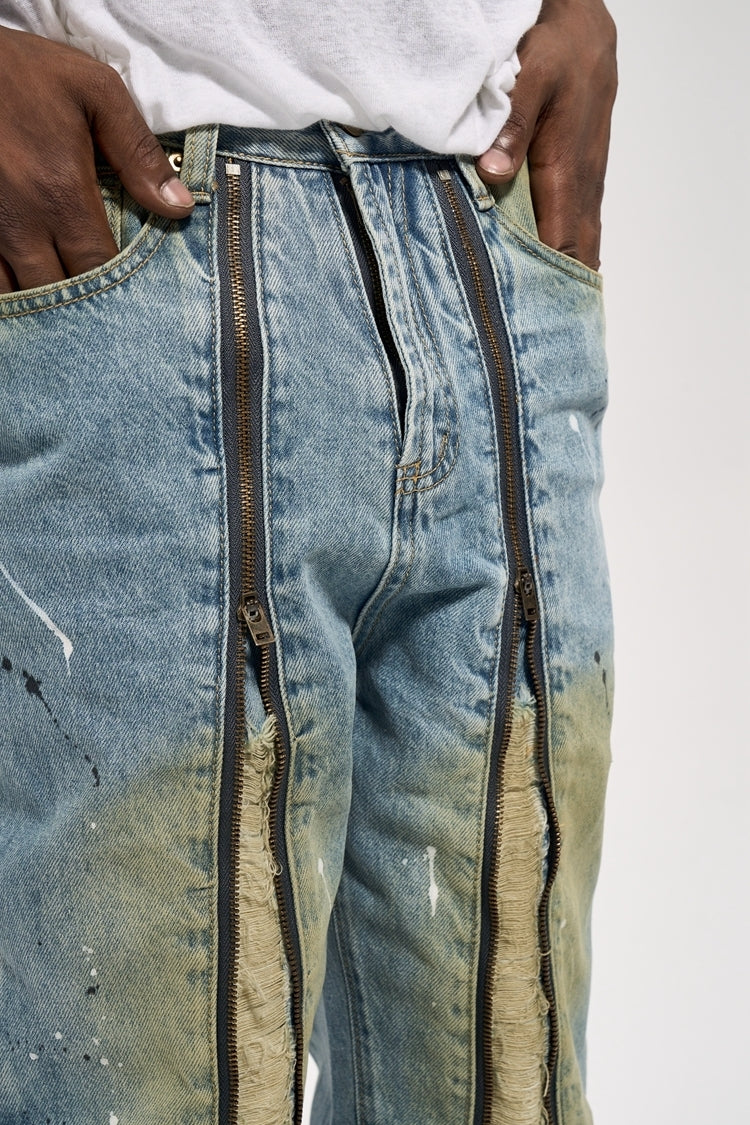 FRONT ZIPP DENIM