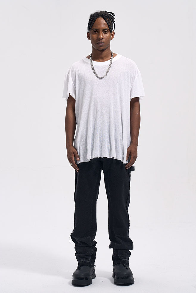 FLARED WORK DENIM