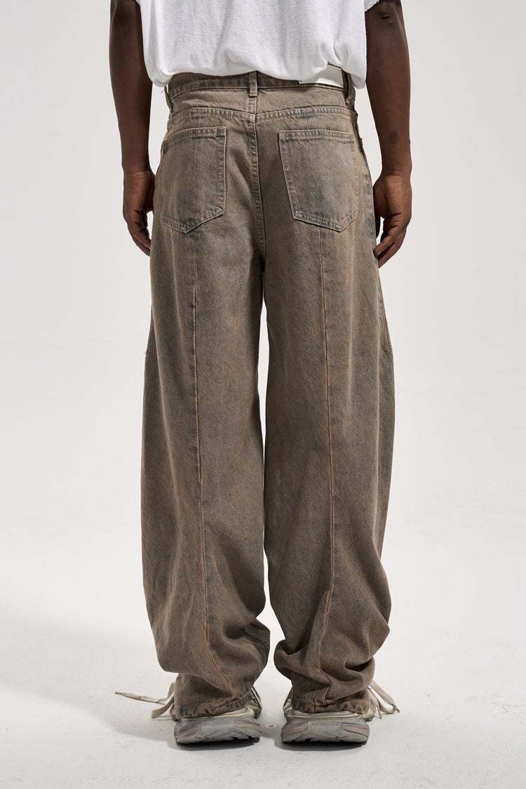 DOUBLE LAYERED DENIM PANTS