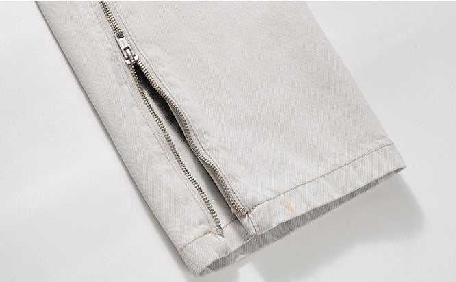 ZIPPER DENIM - GRAY
