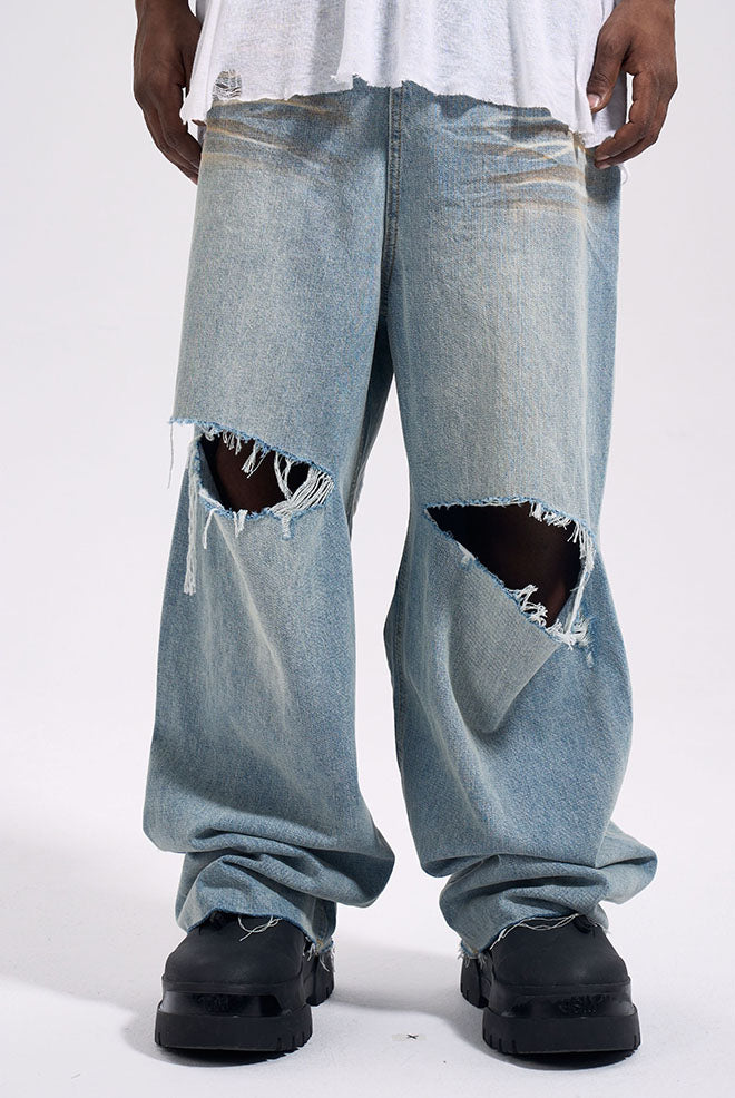 ERSASED BAGGY PANTS