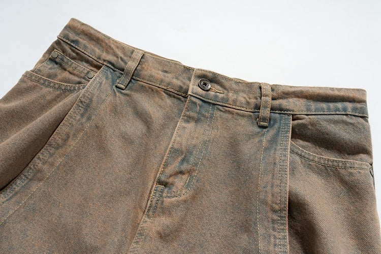 DOUBLE LAYERED DENIM PANTS