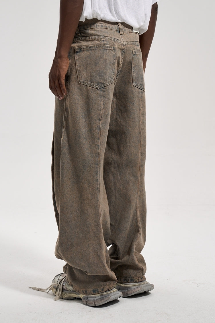 DOUBLE LAYERED DENIM PANTS