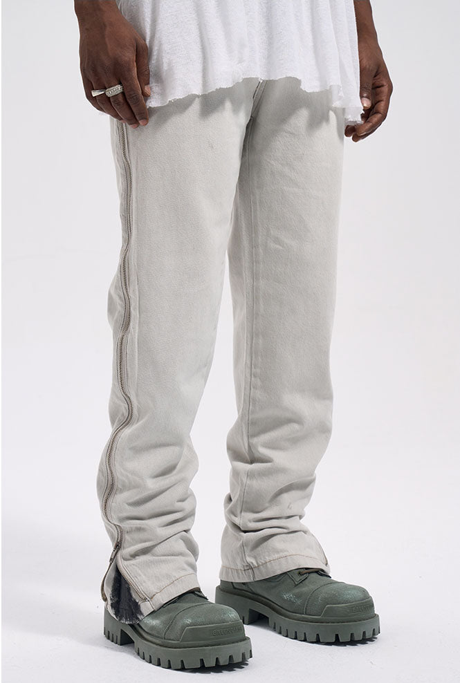 ZIPPER DENIM - GRAY