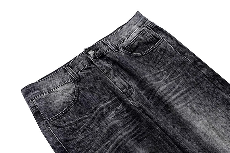 WASHED FLARED DENIM