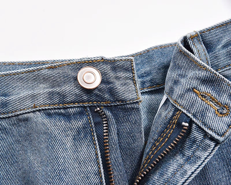 SPLICING PATCH JEANS