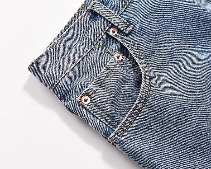 SPLICING PATCH JEANS