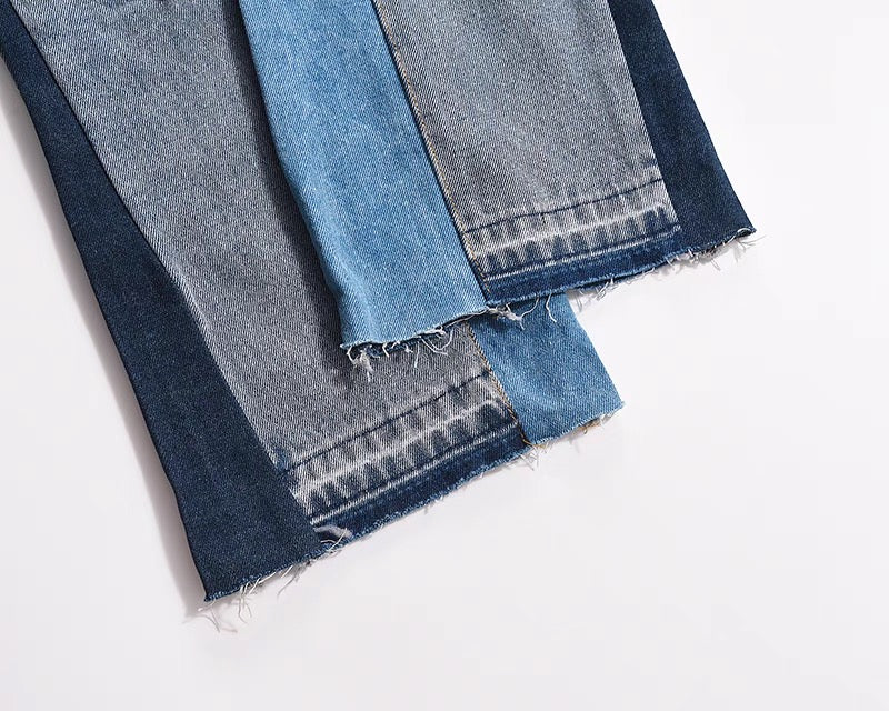 SPLICING PATCH JEANS