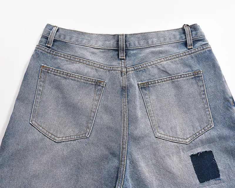 SPLICING PATCH JEANS