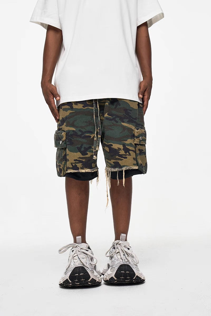 CAMOUFLAGE MESH SHORTS