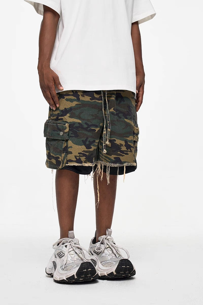 CAMOUFLAGE MESH SHORTS