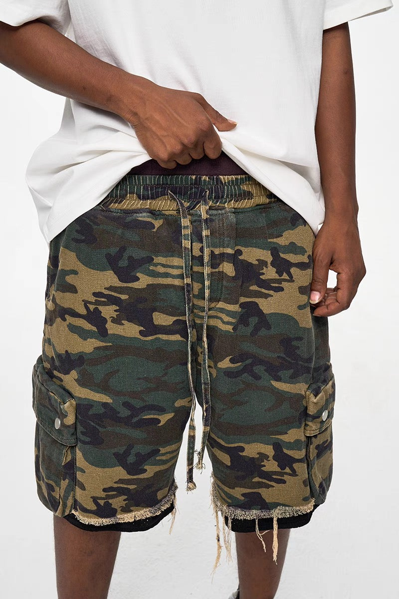 CAMOUFLAGE MESH SHORTS