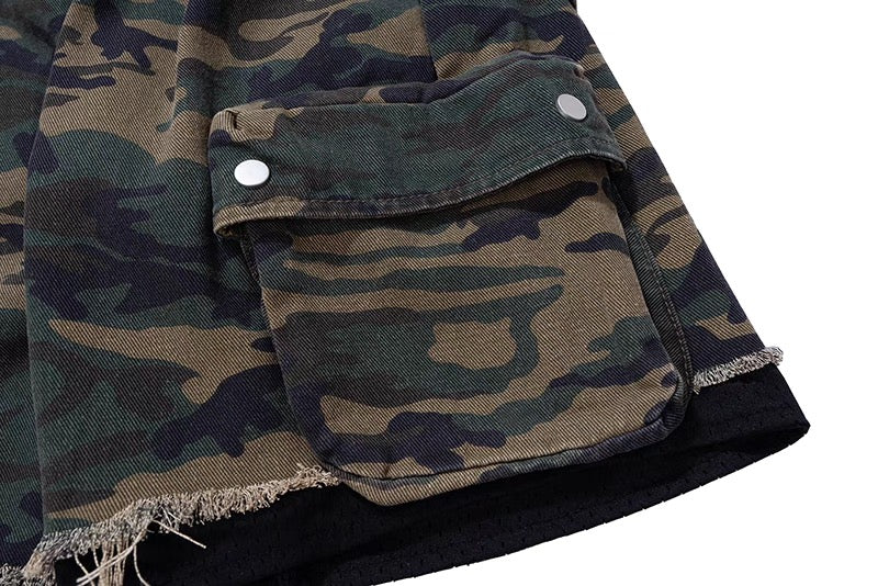 CAMOUFLAGE MESH SHORTS