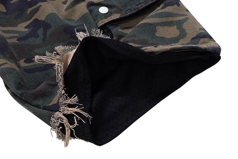 CAMOUFLAGE MESH SHORTS