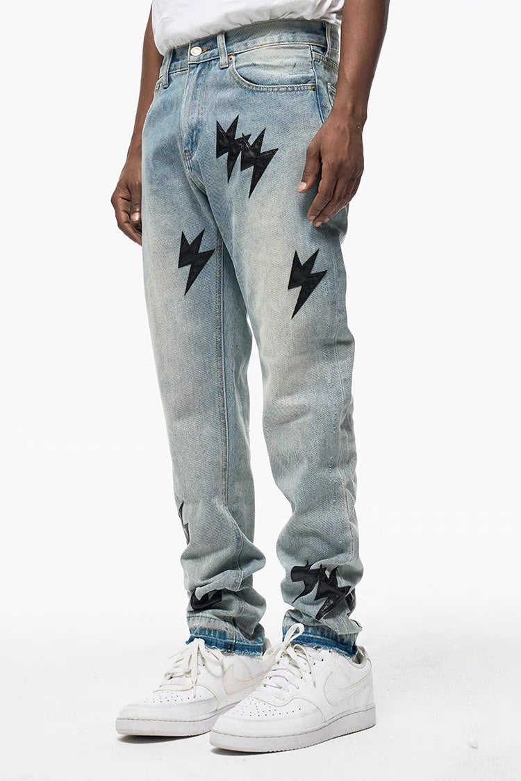 THUNDR PATCHED DENIM