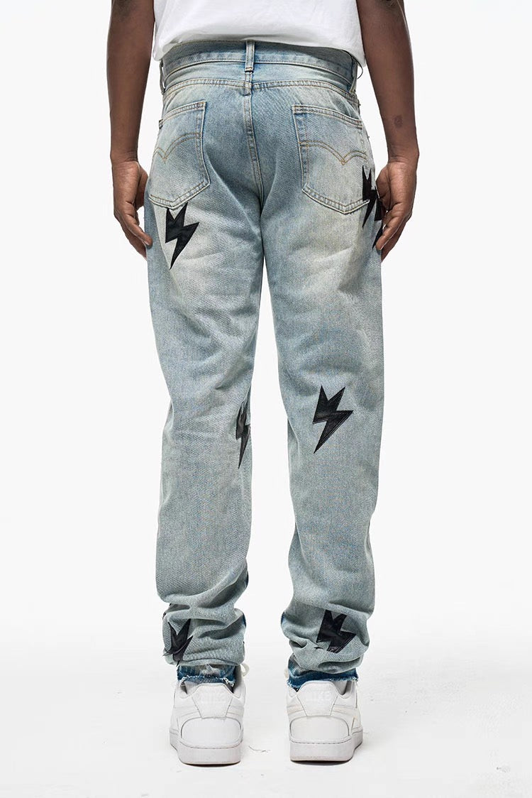 THUNDR PATCHED DENIM