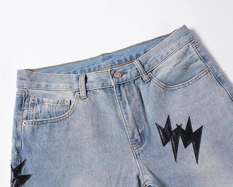 THUNDR PATCHED DENIM