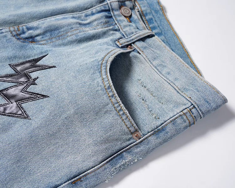 THUNDR PATCHED DENIM