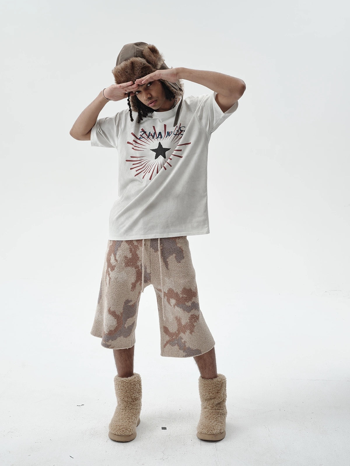 CAMOUFLAGE LONG SHORTS