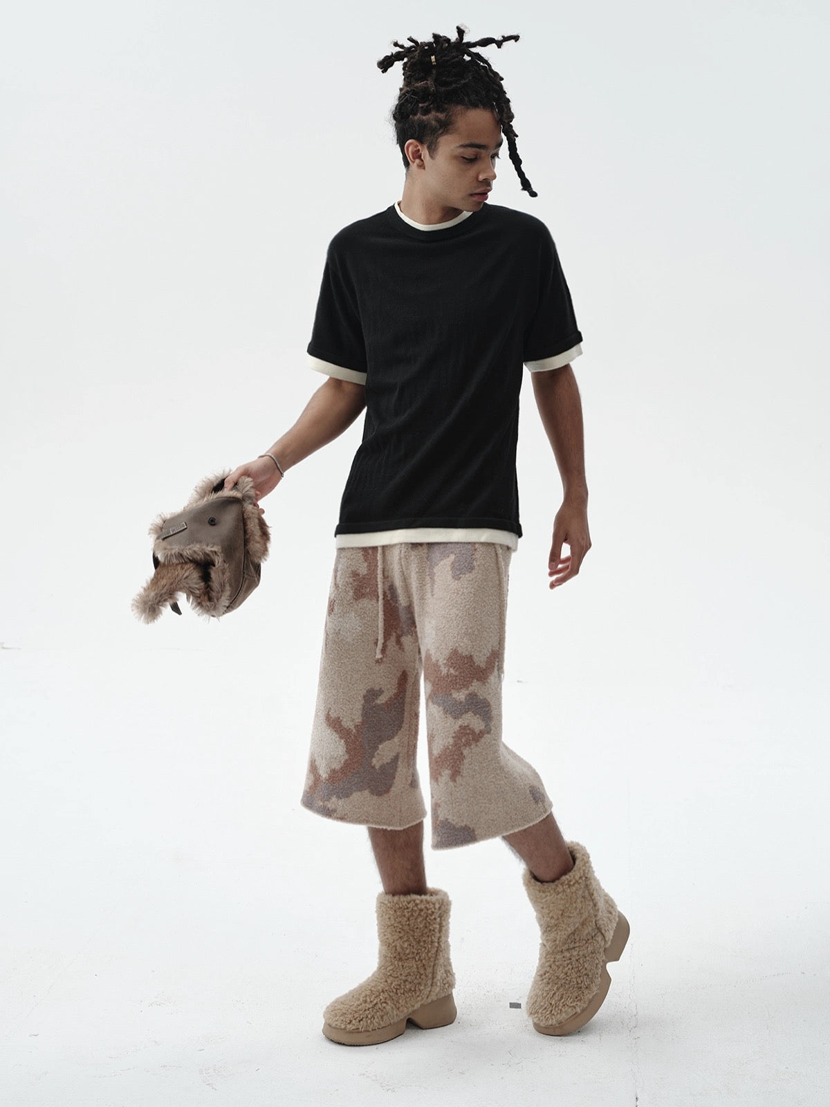 CAMOUFLAGE LONG SHORTS