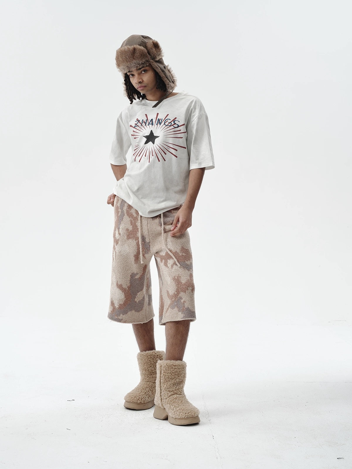 CAMOUFLAGE LONG SHORTS