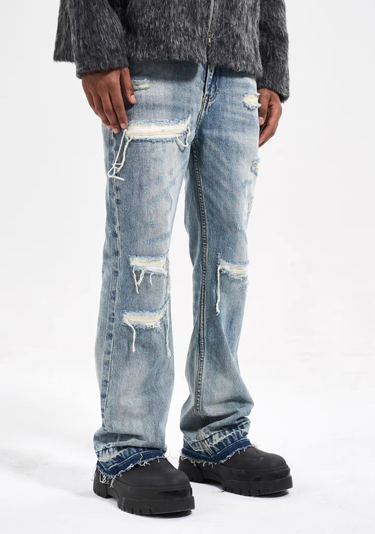 RIPPED LOSE DENIM