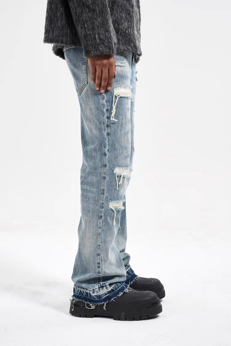 RIPPED LOSE DENIM