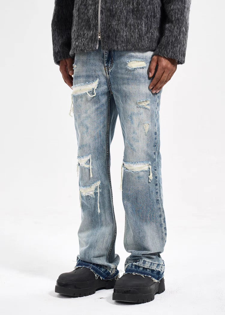 RIPPED LOSE DENIM