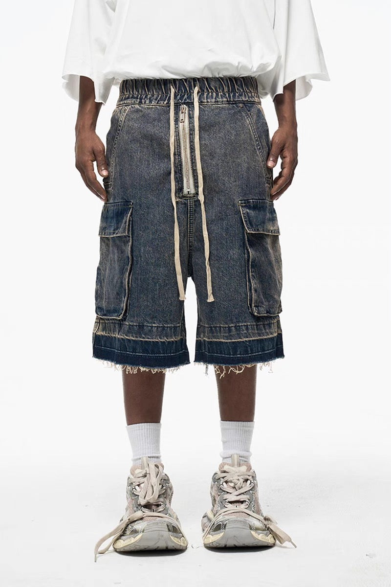 LOSE DENIM CARGO SHORTS