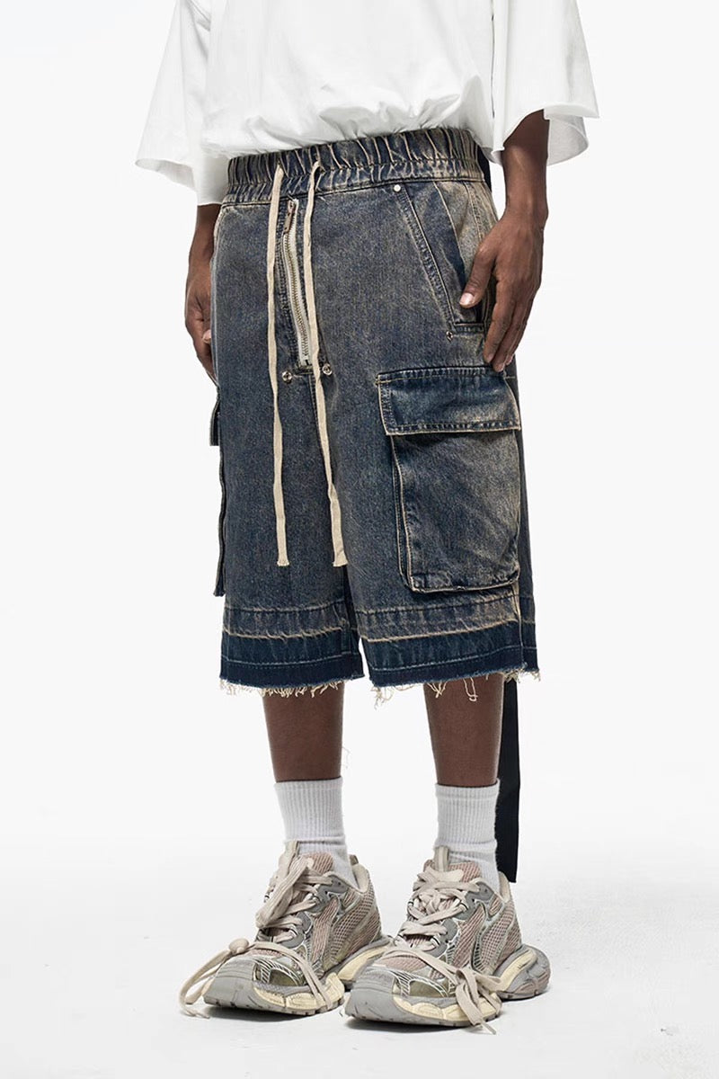 LOSE DENIM CARGO SHORTS