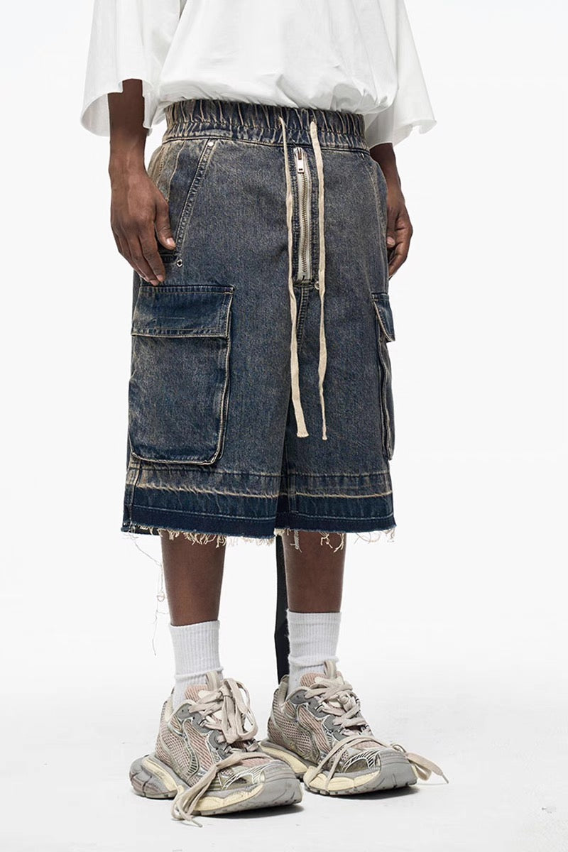 LOSE DENIM CARGO SHORTS