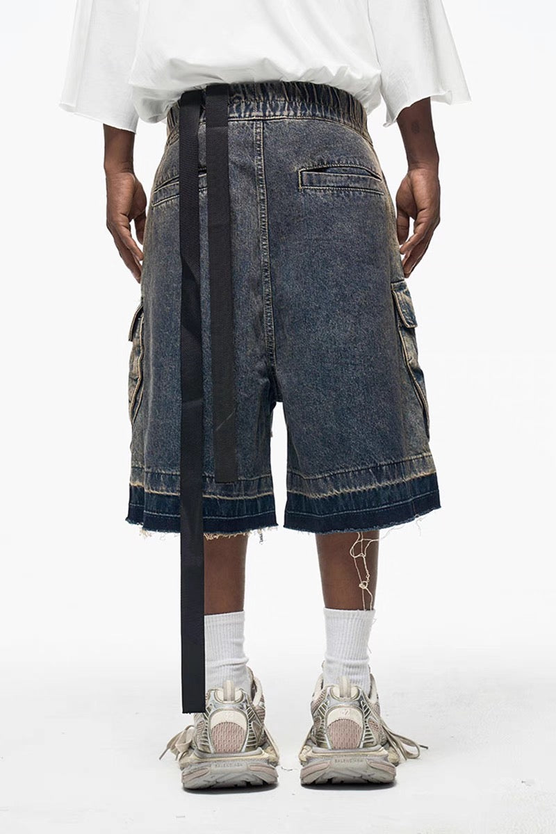 LOSE DENIM CARGO SHORTS