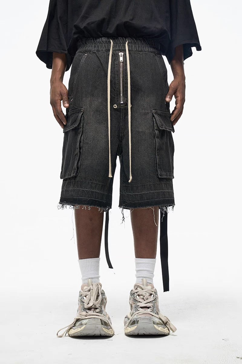 LOSE DENIM CARGO SHORTS