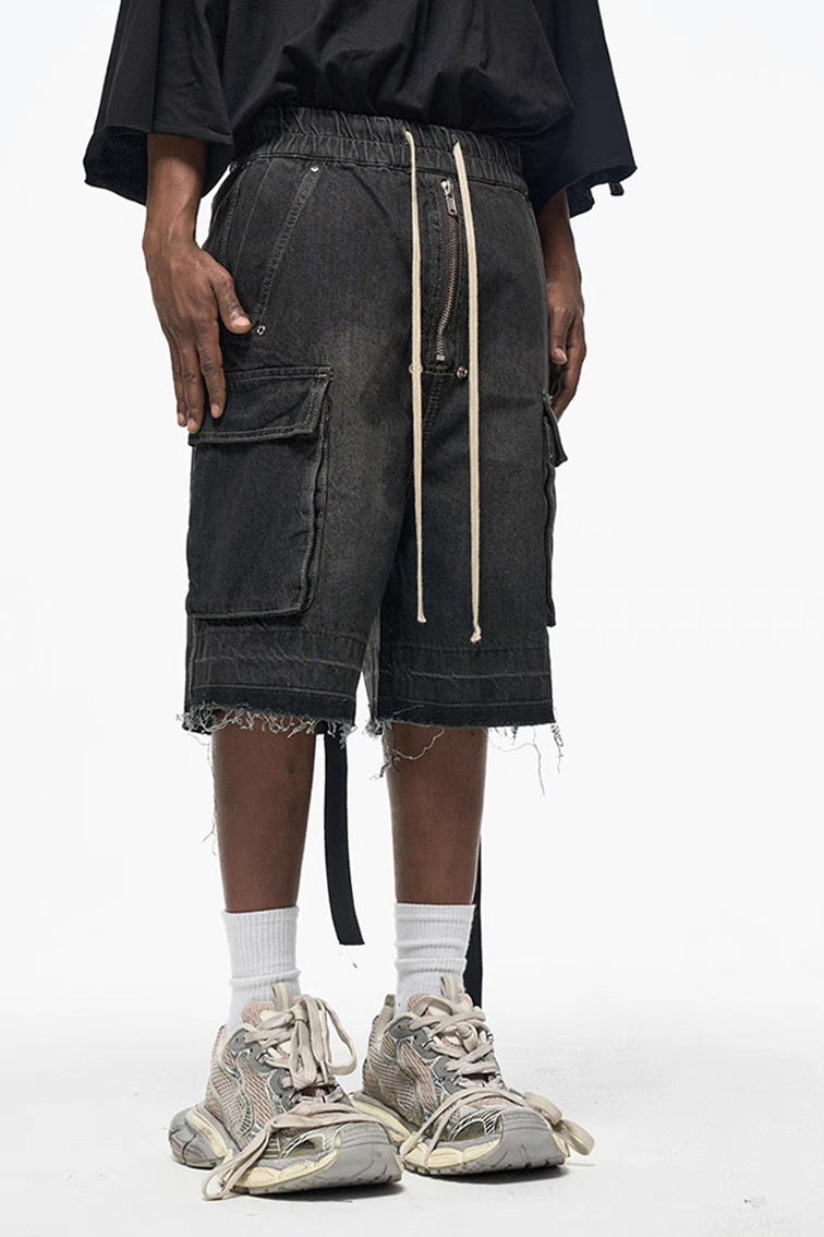 LOSE DENIM CARGO SHORTS