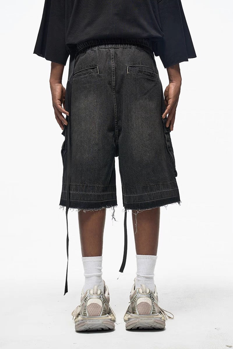 LOSE DENIM CARGO SHORTS