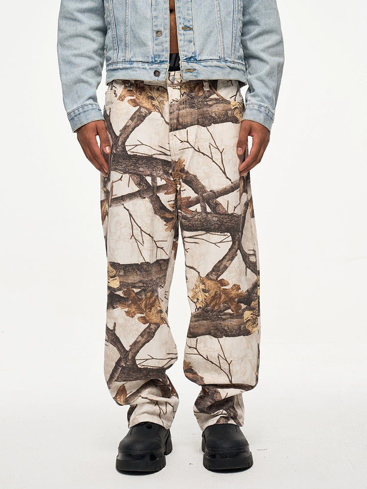 LEAF PRINT DENIM