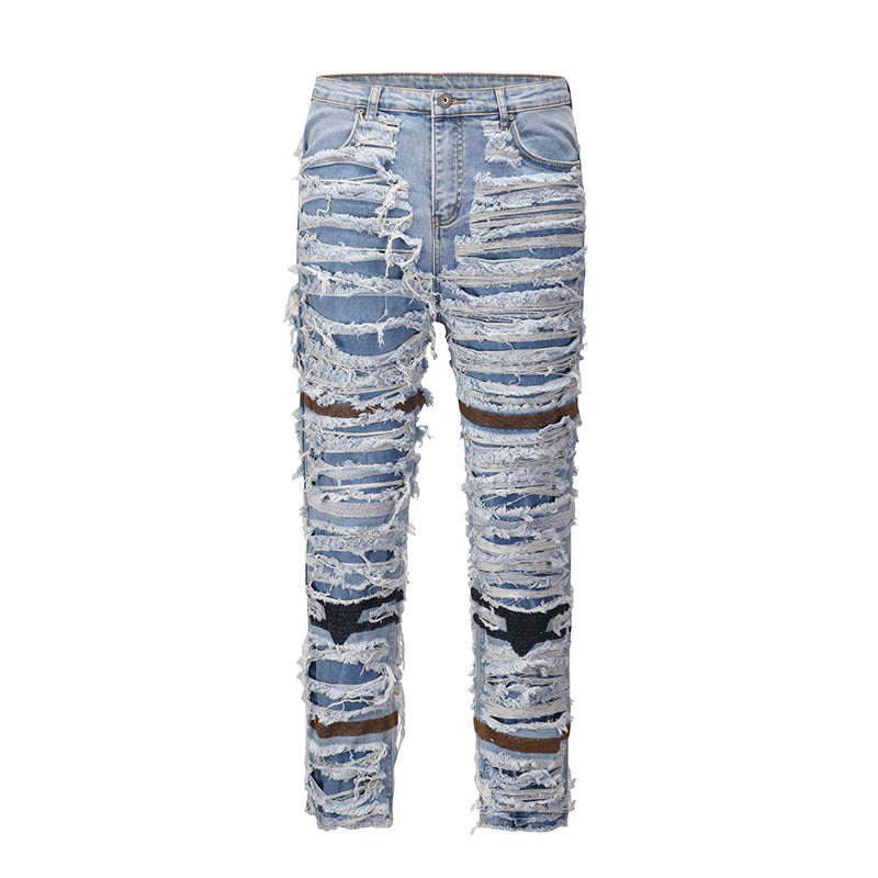 SPINY BAGGY DENIM - BLUE