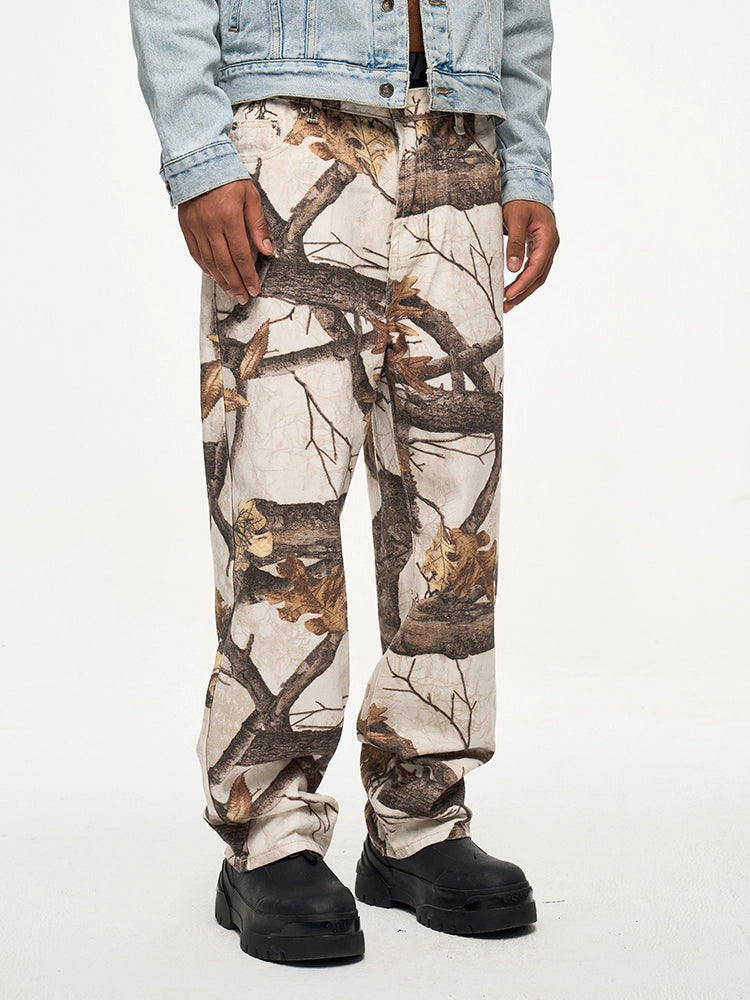 LEAF PRINT DENIM