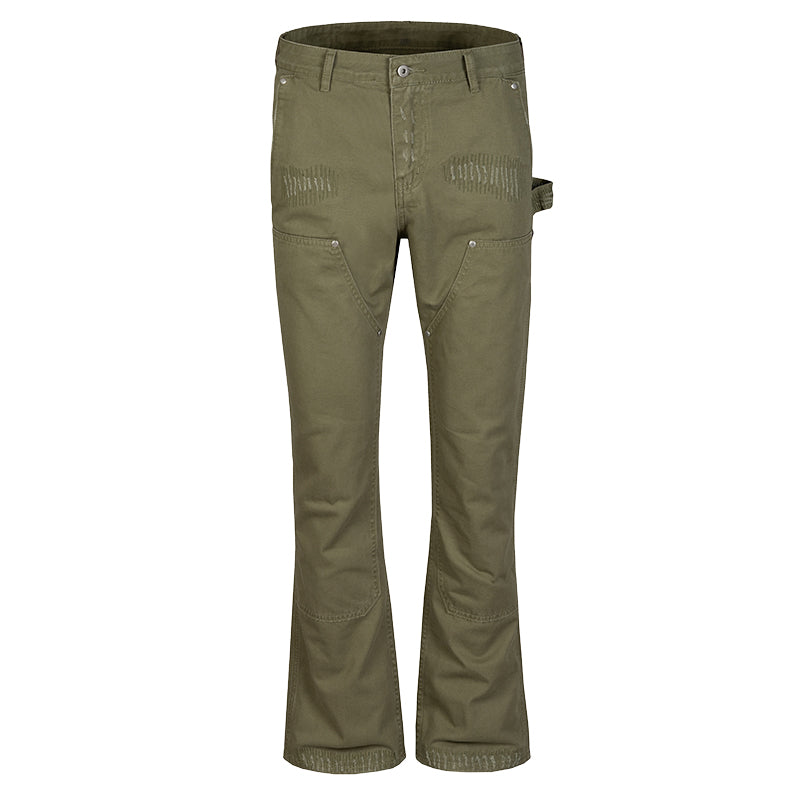 TWO KNEE DENIM - ARMY GREEN