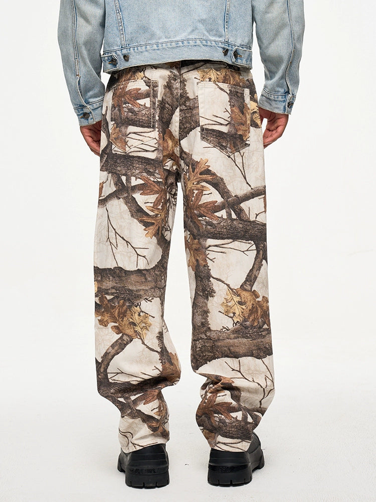 LEAF PRINT DENIM